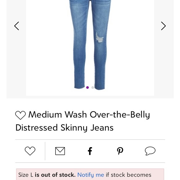 Mom and co distressed maternity jeans basically new - Picture 3 of 4